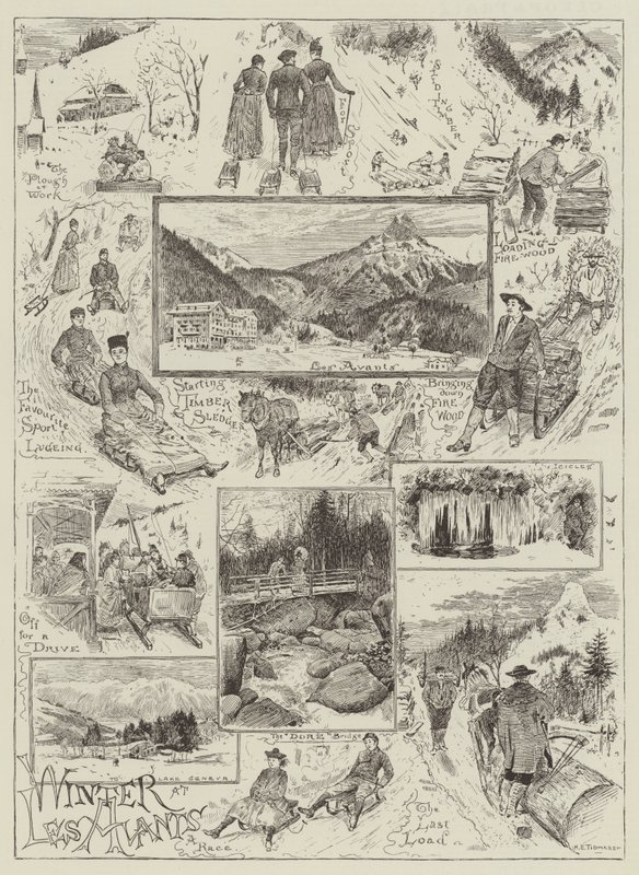 Inverno a Les Avants da Henry Edward Tidmarsh