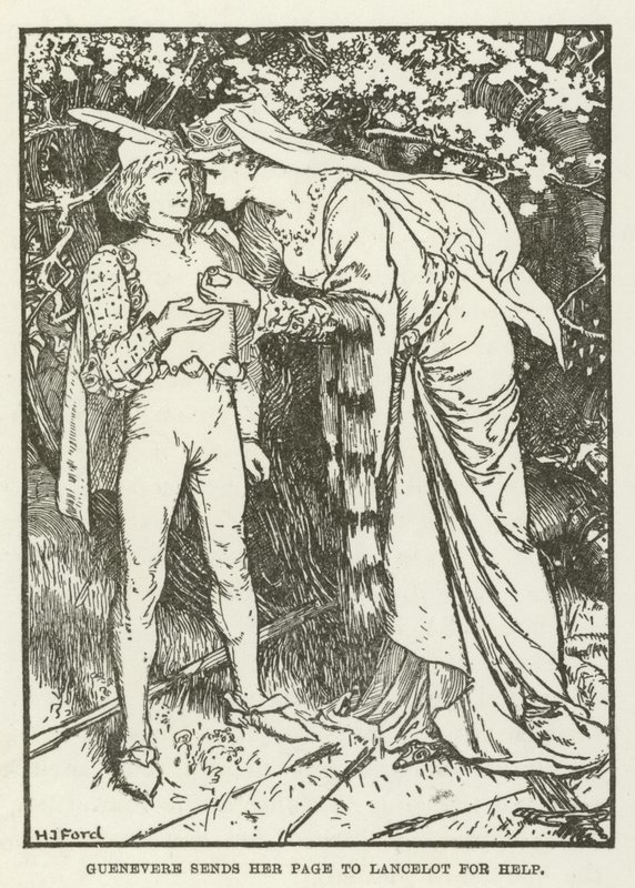 Ginevra manda il suo paggio da Lancillotto per chiedere aiuto da Henry Justice Ford