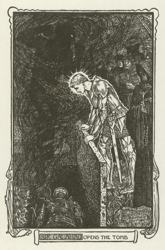 Sir Galahad apre la tomba da Henry Justice Ford