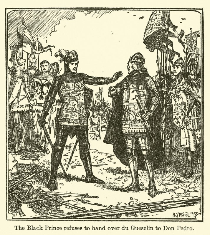 Il Principe Nero rifiuta di consegnare du Guesclin a Don Pedro da Henry Justice Ford