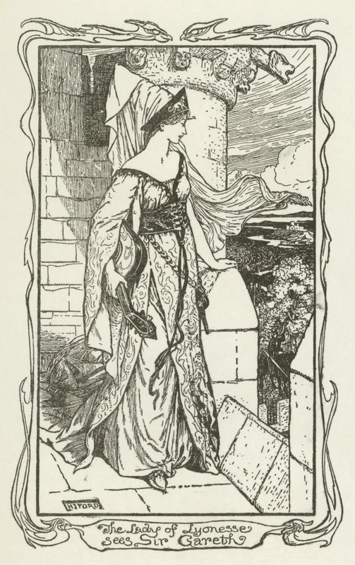 La Signora di Lyonesse vede Sir Gareth da Henry Justice Ford