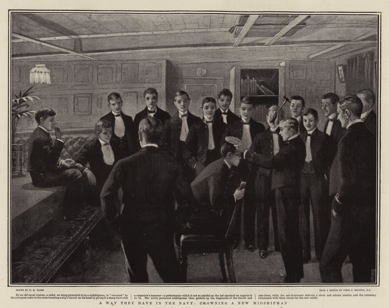 Un modo che hanno nella Marina, incoronare un nuovo guardiamarina da Henry Marriott Paget