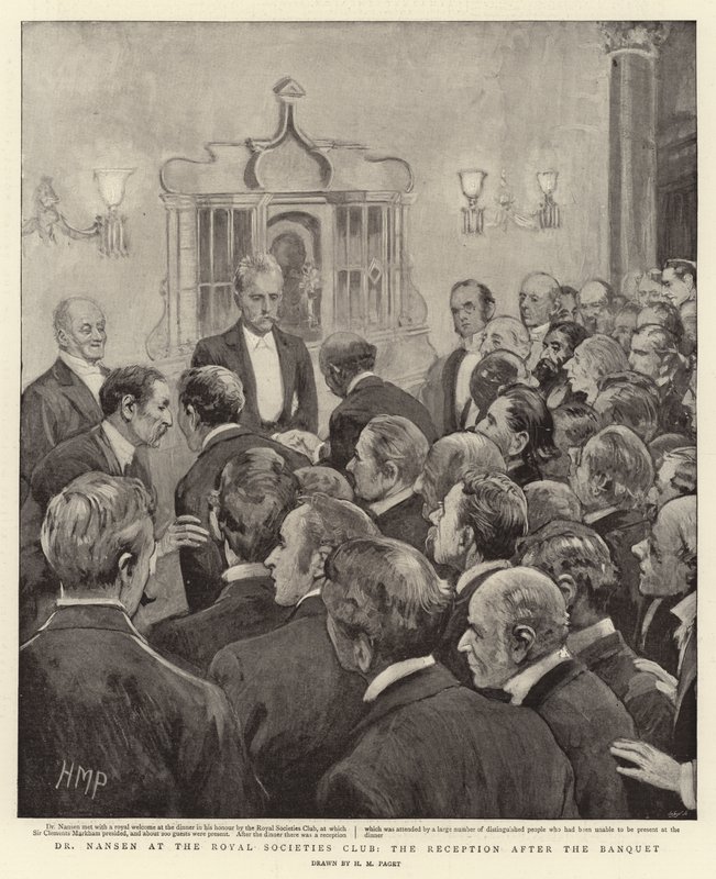 Il Dr. Nansen al Royal Societies Club, la reception dopo il banchetto da Henry Marriott Paget