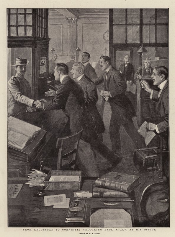 Da Kroonstad a Cornhill, accogliendo un CIV nel suo ufficio da Henry Marriott Paget