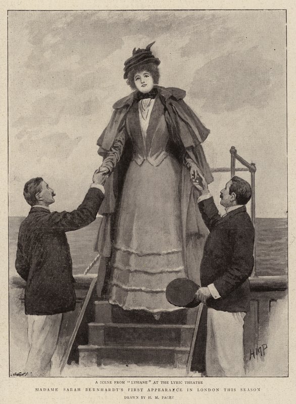 La prima apparizione di Madame Sarah Bernhardt a Londra questa stagione da Henry Marriott Paget