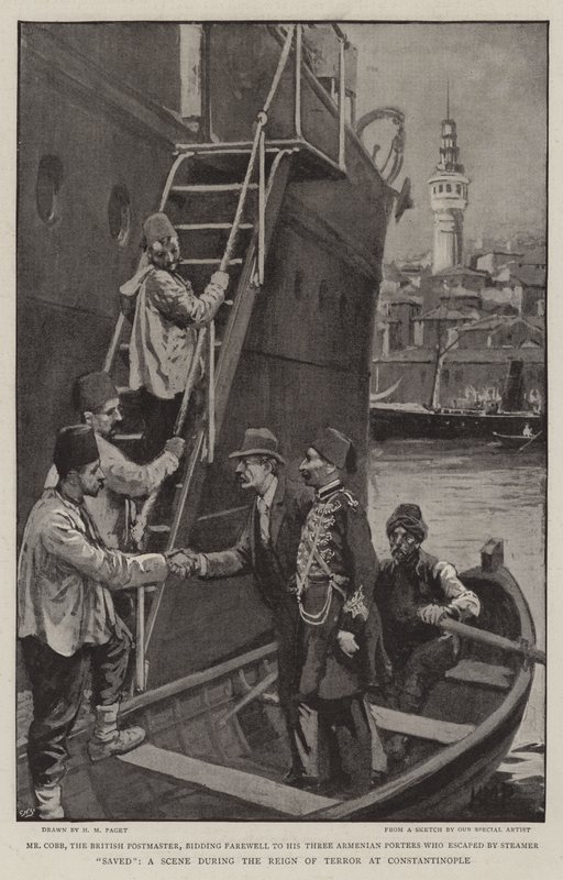 Salvato, una scena durante il Regno del Terrore a Costantinopoli da Henry Marriott Paget