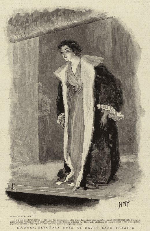 Signora Eleonora Duse al Drury Lane Theatre da Henry Marriott Paget