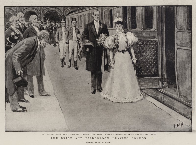 Gli sposi che lasciano Londra da Henry Marriott Paget