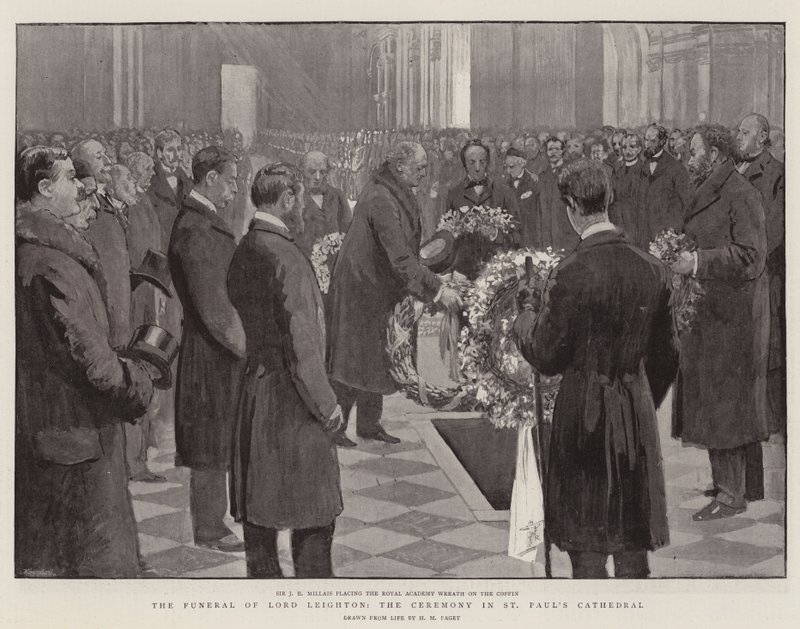 Il funerale del defunto Lord Leighton, la cerimonia nella Cattedrale di San Paolo da Henry Marriott Paget