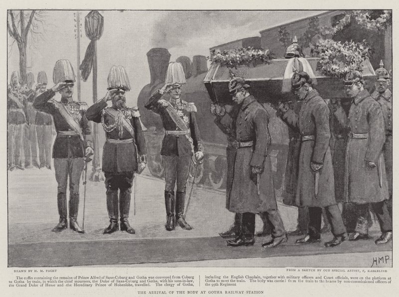 Il defunto principe Alfredo di Sassonia-Coburgo-Gotha da Henry Marriott Paget