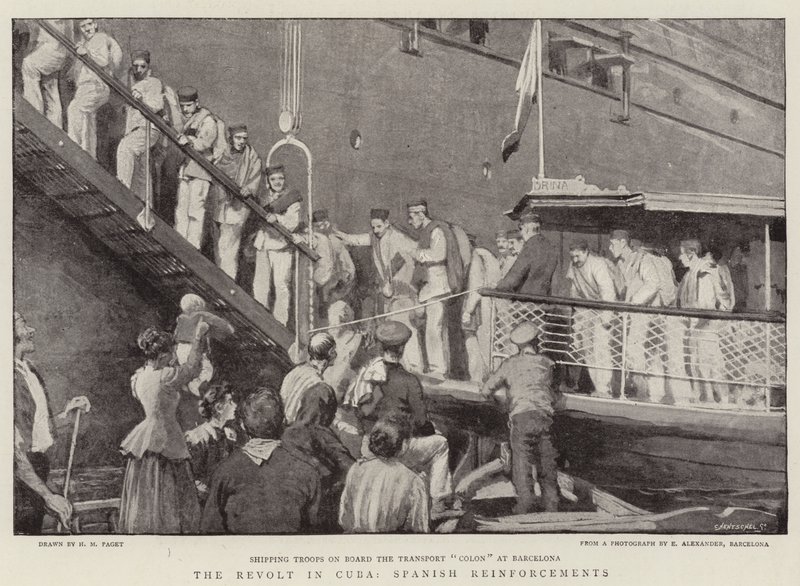 La rivolta a Cuba, rinforzi spagnoli da Henry Marriott Paget