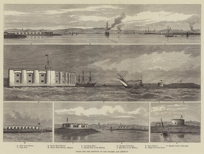 Fortezze per la difesa del Tamigi e del Medway da Henry Spernon Tozer