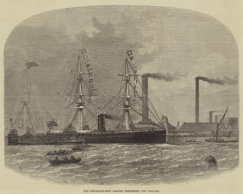 La Nave degli Emigranti Ganges in partenza per il Canada da Henry Spernon Tozer