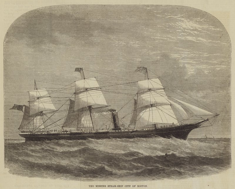 La Nave a Vapore Scomparsa City of Boston da Henry Spernon Tozer