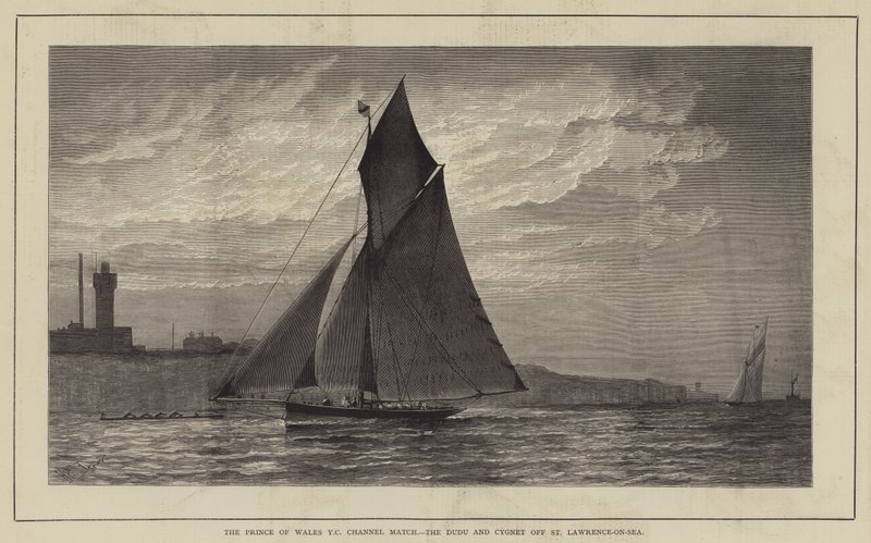 La gara del Prince of Wales Yacht Club Channel, il Dudu e il Cygnet al largo di St Lawrence-on-Sea da Henry Spernon Tozer