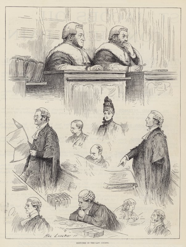 Schizzi nei tribunali da Henry Stephen Ludlow