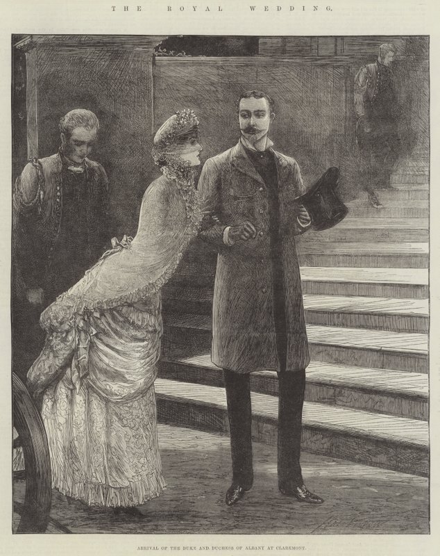 Il matrimonio reale, arrivo del duca e della duchessa di Albany a Claremont da Henry Stephen Ludlow