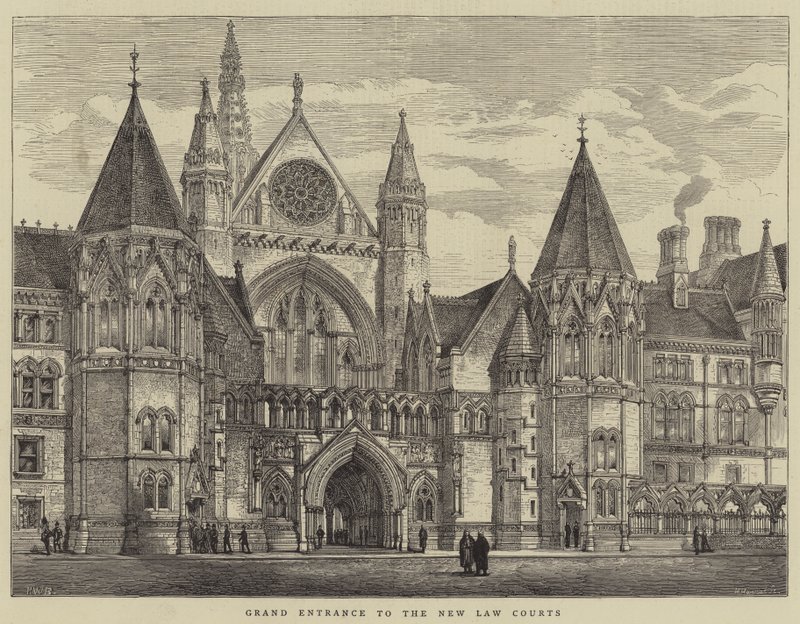 Grande Ingresso ai Nuovi Tribunali da Henry William Brewer