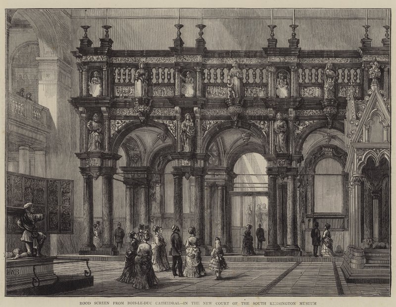 Schermo del crocifisso dalla cattedrale di Bois-le-Duc, nella New Court del Kensington Museum da Henry William Brewer