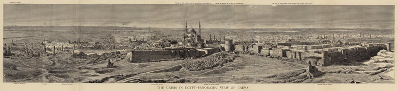 La crisi in Egitto, vista panoramica del Cairo da Henry William Brewer