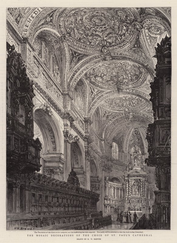 Le decorazioni a mosaico del coro della Cattedrale di San Paolo da Henry William Brewer