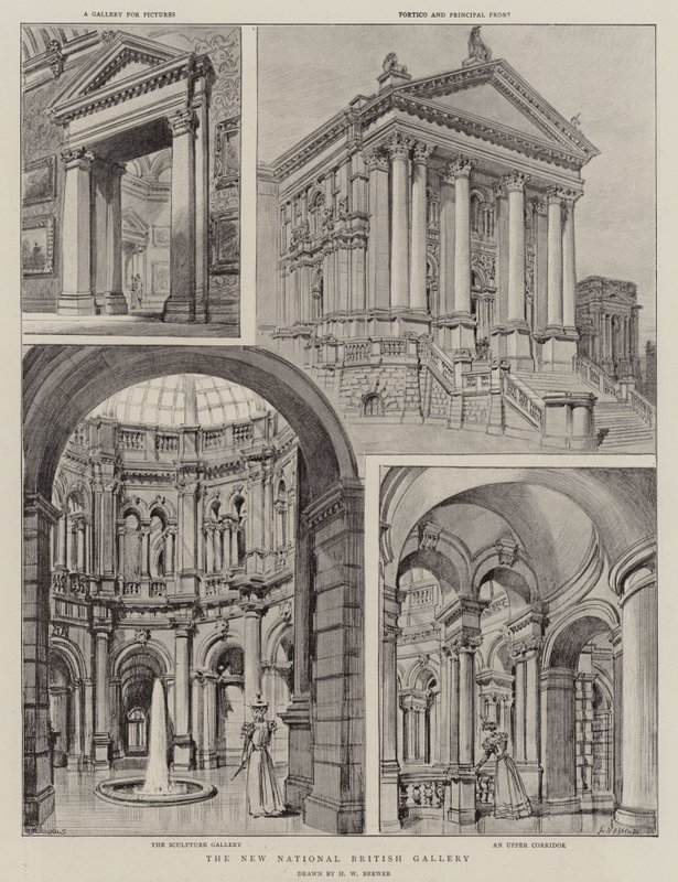 La nuova Galleria Nazionale Britannica da Henry William Brewer