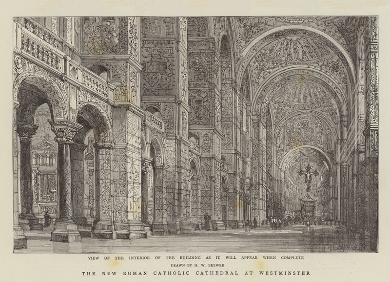 La nuova cattedrale cattolica romana a Westminster da Henry William Brewer