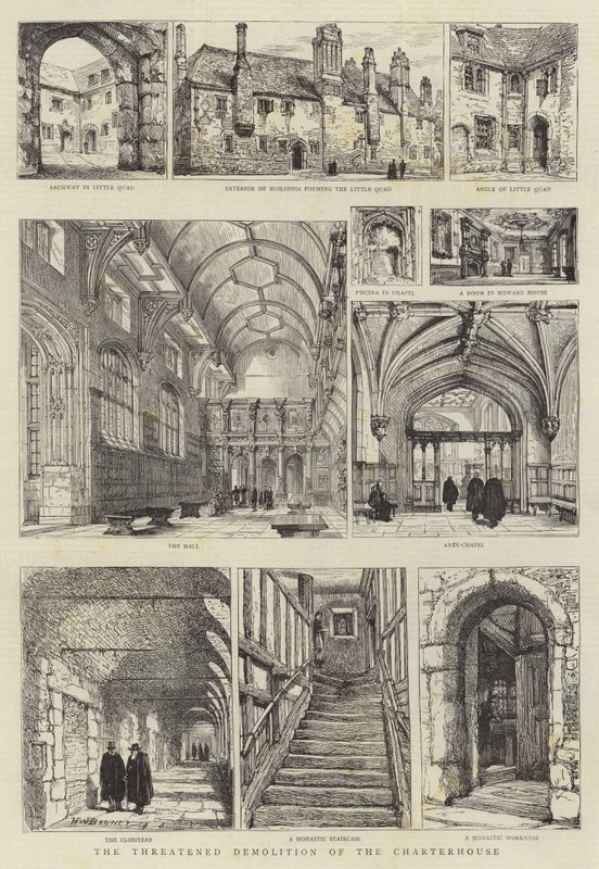 La Minacciata Demolizione della Charterhouse da Henry William Brewer