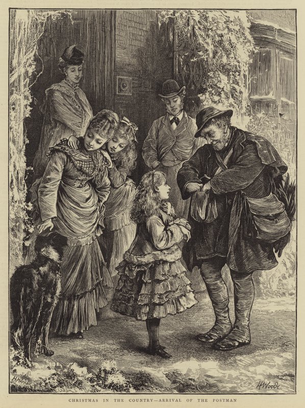 Natale in campagna, arrivo del postino da Henry Woods