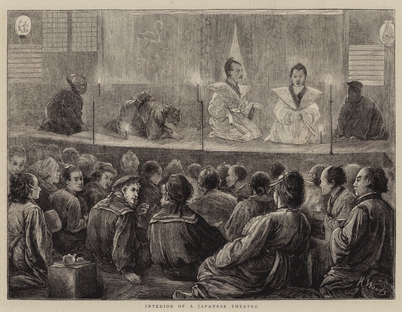 Interno di un teatro giapponese da Henry Woods