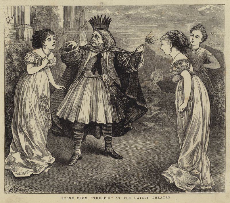 Scena da Thespis al Gaiety Theatre da Henry Woods
