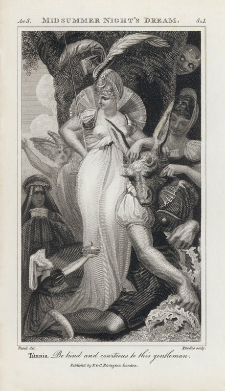 Illustrazione per Sogno di una notte di mezza estate di Shakespeare da Henry  Fuseli