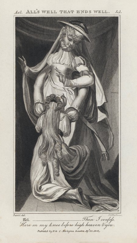Illustrazione per Tutto è Bene Quel che Finisce Bene di Shakespeare da Henry  Fuseli