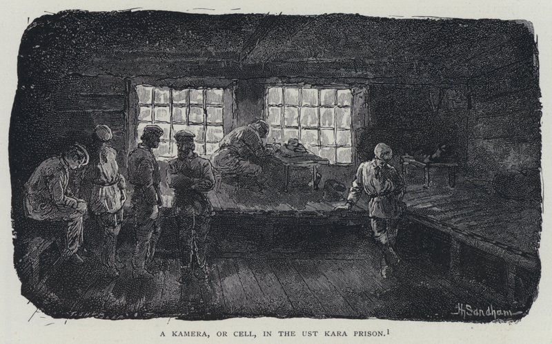Una Kamera, o cella, nella prigione di Ust Kara da Henry (after) Sandham