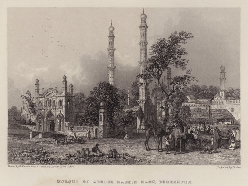 Moschea di Abdool Raheim Kahn, Burhanpur da Henry (after) Warren