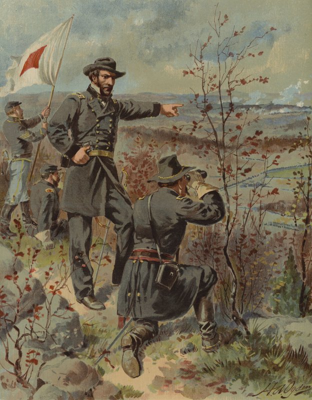 Generale Sherman a Kenesaw Mountain, Georgia, Guerra Civile Americana, 4 ottobre 1864 da Henry Alexander (after) Ogden