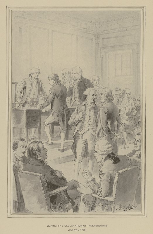 Firma della Dichiarazione di Indipendenza, 4 luglio 1776 da Henry Alexander (after) Ogden