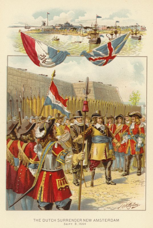 La resa degli olandesi di New Amsterdam, 8 settembre 1664 da Henry Alexander (after) Ogden