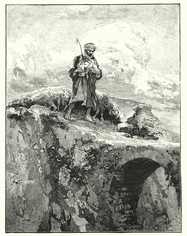 Ponte senza parapetto sul Giordano da Henry Andrew Harper
