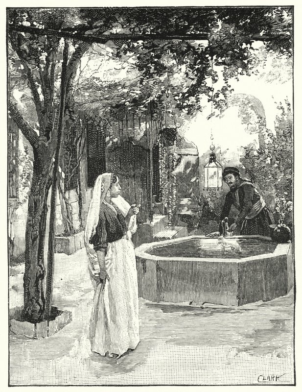 Cortile di una casa a Damasco da Henry Andrew Harper