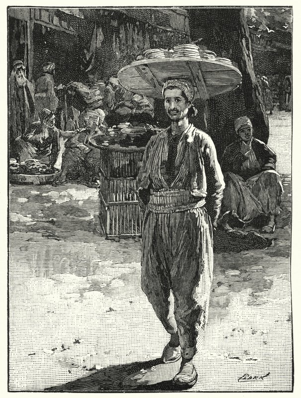 Fornaio orientale con cesto sulla testa da Henry Andrew Harper