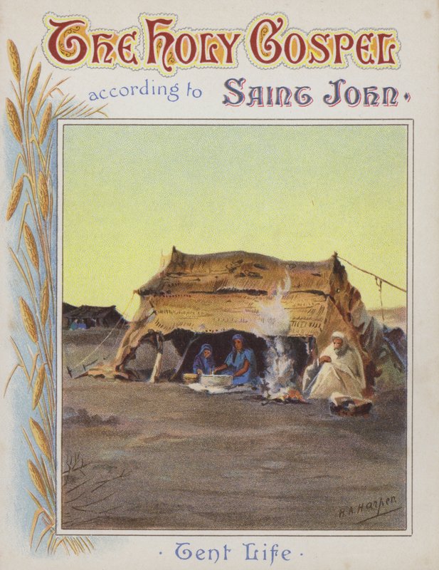 Vita in tenda (cromolitografia) da Henry Andrew Harper