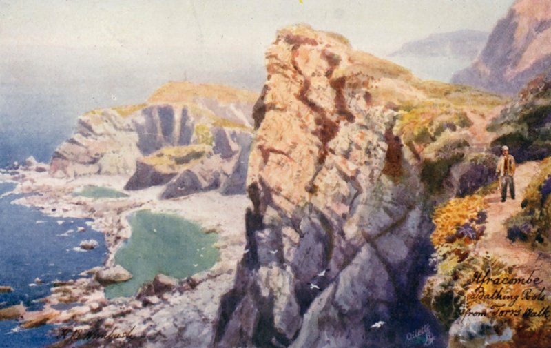 Cale da bagno, da Torrs Walk, Ilfracombe da Henry B. (after) Wimbush