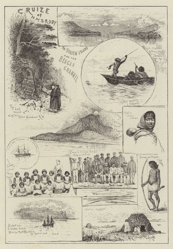 Crociera della HMS Ruby a Staten Island e il Canale di Beagle da Henry Charles Seppings Wright