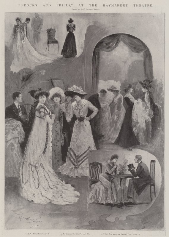 Vestiti e fronzoli, al Teatro Haymarket da Henry Charles Seppings Wright