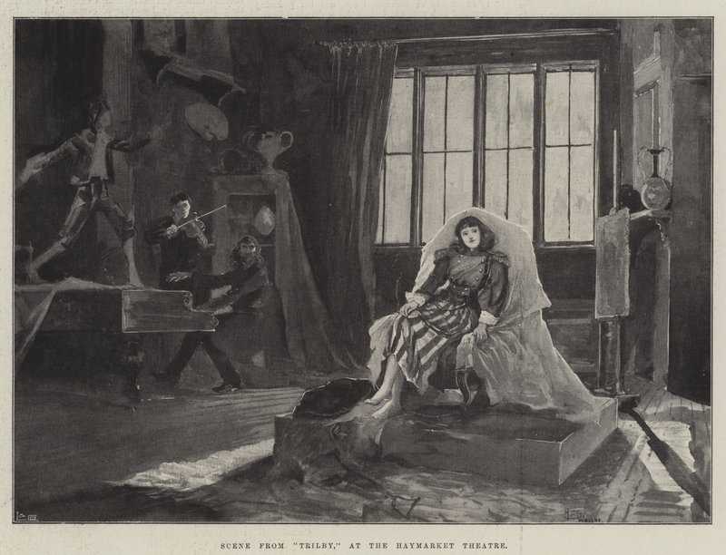 Scena da Trilby, al Teatro Haymarket da Henry Charles Seppings Wright