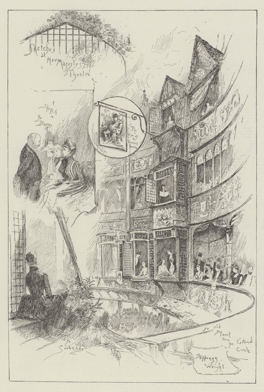 Schizzi al Teatro di Sua Maestà da Henry Charles Seppings Wright
