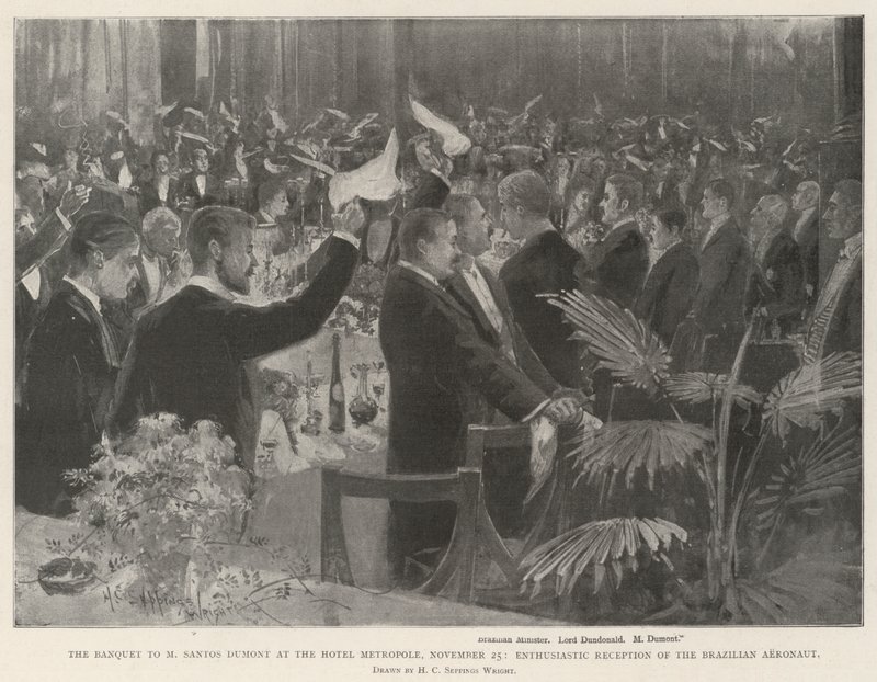 Il banchetto per M Santos Dumont all