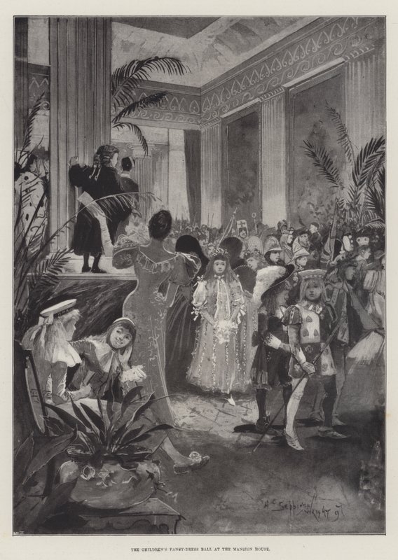 Il ballo in maschera dei bambini alla Mansion House da Henry Charles Seppings Wright