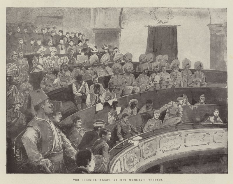 Le truppe coloniali al Teatro di Sua Maestà da Henry Charles Seppings Wright